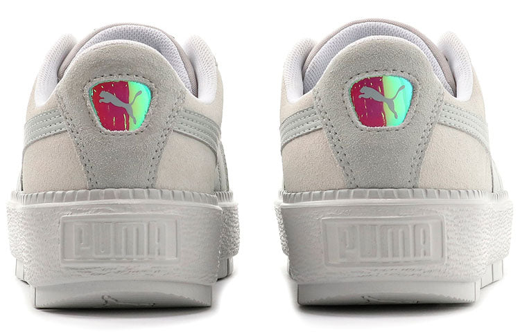 (WMNS) PUMA Suede Platform Tracelight 'Light Grey' 373695-02