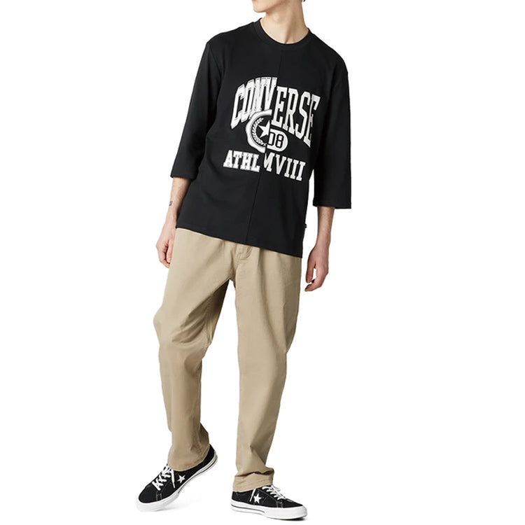 Converse Logo Small Label Straight Woven Casual Pants Khaki 10018387-A01