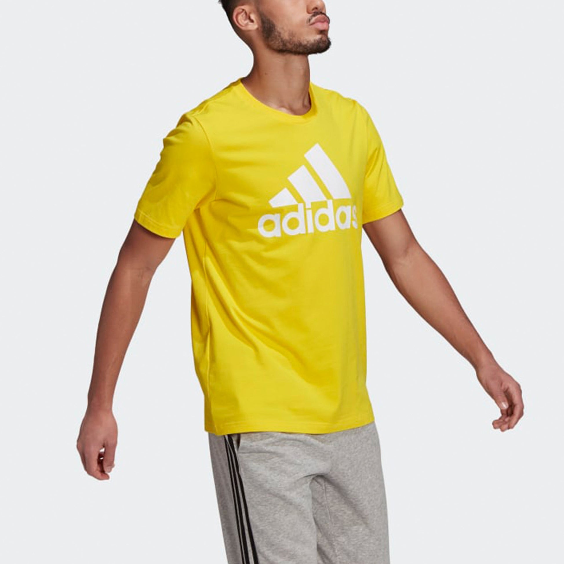 adidas Sports Training Casual Round Neck Short Sleeve Yellow GM3248