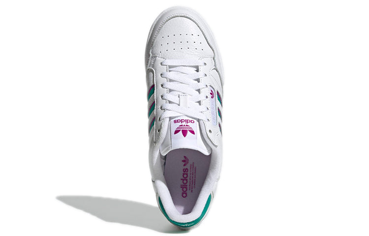 (WMNS) adidas Continental 80 Stripes 'White Glory Green Fuchsia' H04020