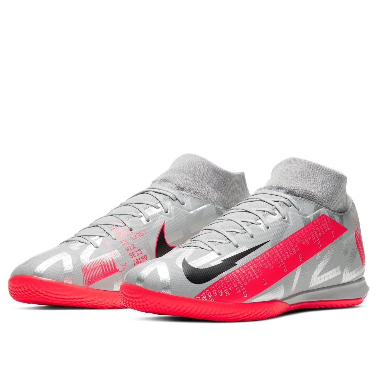 Nike Mercurial Superfly 7 Academy IC 'Metallic Grey Crimson' AT7975-906