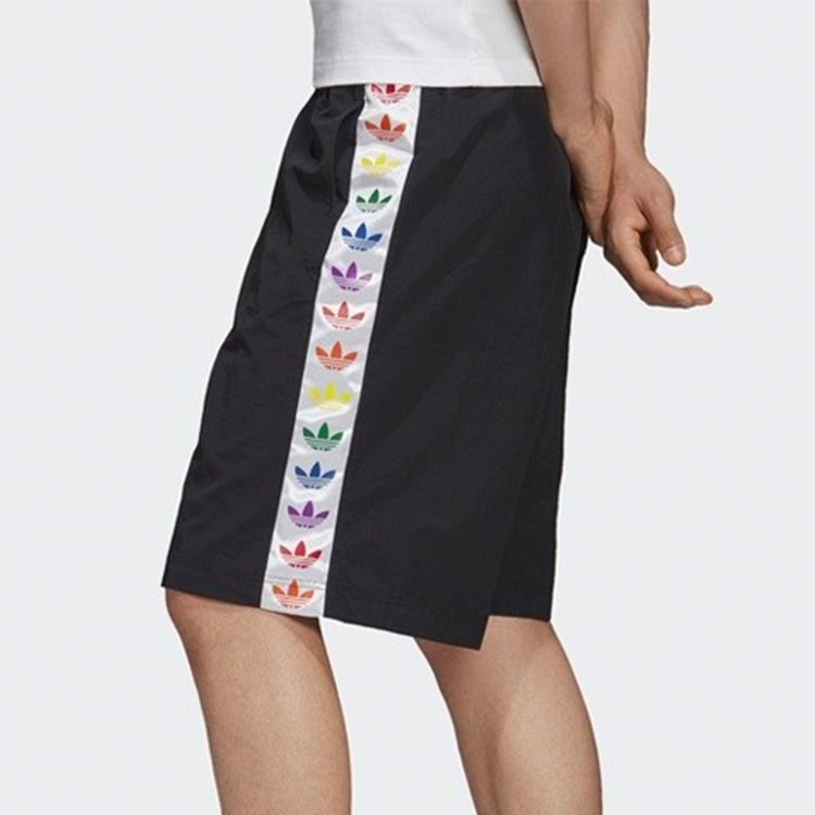 adidas originals MENS Pride W Short String Standard Trendy Sports Casual Pants Black FQ6588