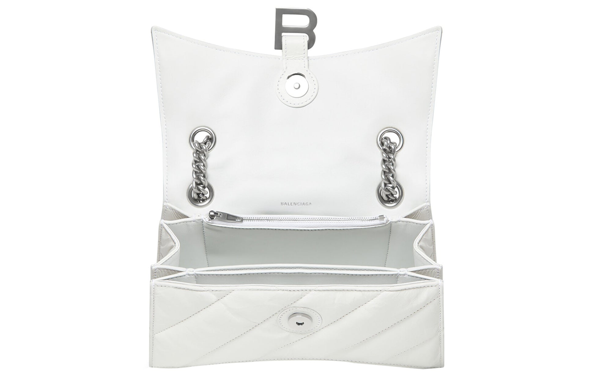 (WMNS) Balenciaga Crush Small Chain Bag Quilted 'Optic White' 716351210J09001