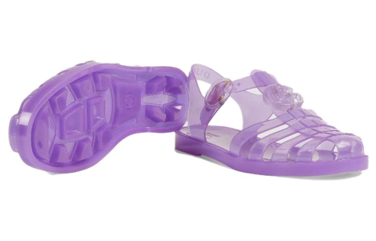 (WMNS) Gucci Embossed Flat Sandals 'Purple' 676970-JFM00-5305