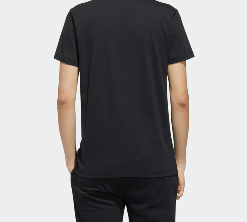 adidas neo M C Tee Sports Round Neck Short Sleeve Black FP7467