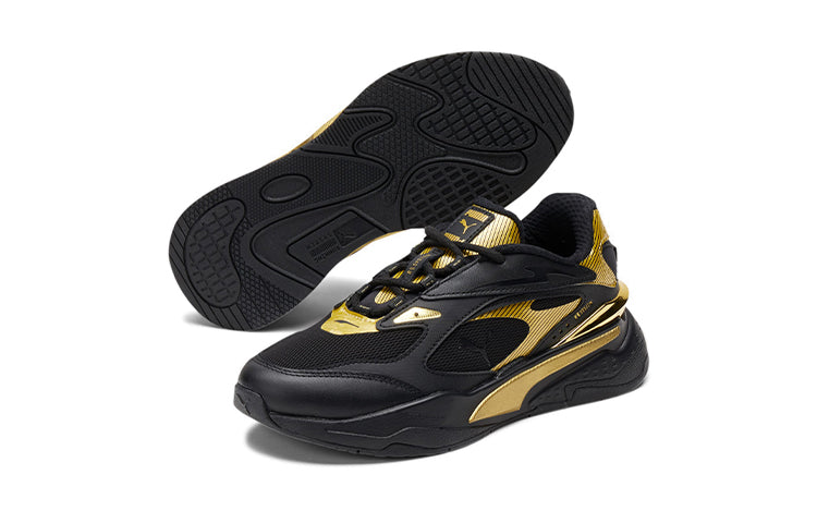 (GS) PUMA RS-Fast 'Black Gold Metal' 375413-01