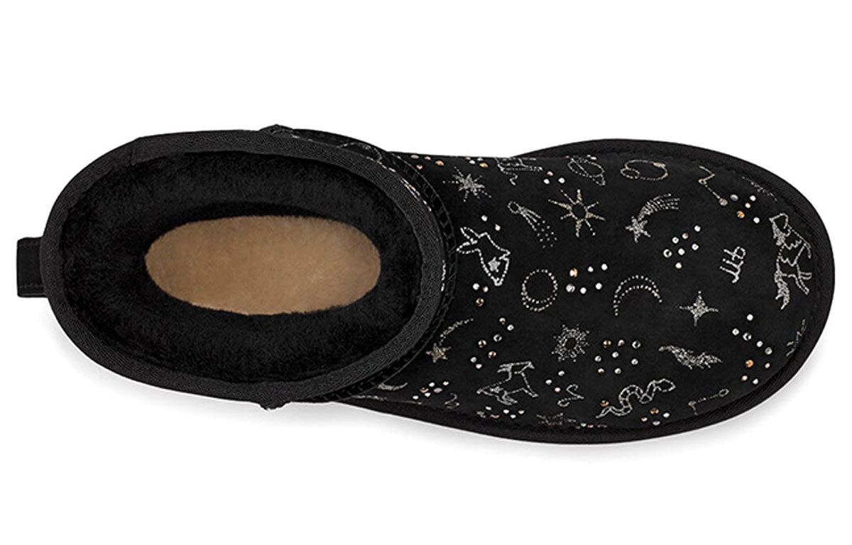 (WMNS) UGG Classic Zodiac Mini Snow Boots Black 1112516-BLK