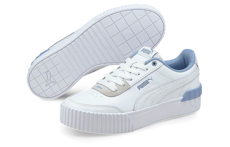 (WMNS) PUMA Carina Lift Casual Board Shoes White/Blue 373031-11