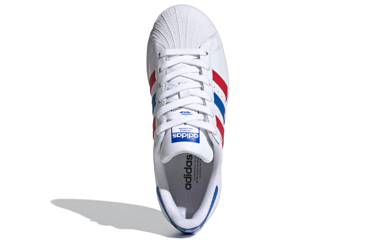 (GS) adidas originals Superstar J 'White Red Blue' FW5851