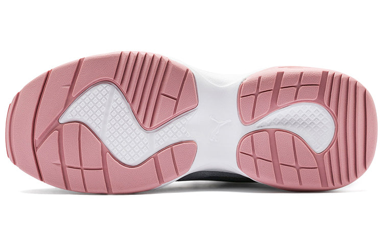 (WMNS) PUMA Cilia Suede Trainers Grey/Pink 370283-02