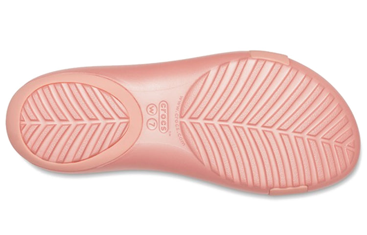 (WMNS) Crocs Flat Pink Sandals 205469-6JC
