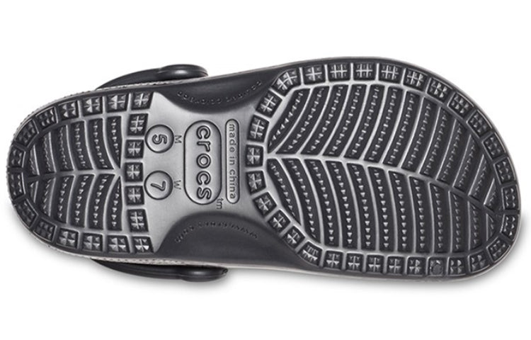 Crocs Classic Clog Camouflage Printing Beach Sandals Black Unisex 206454-001