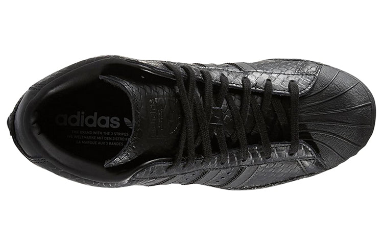 (WMNS) adidas originals Superstar Up Non-slip Wear-Resistant High-Heeled Sneakers Black S76404