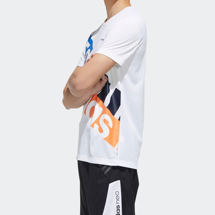 adidas neo M Cs Printing Short Sleeve White FN6501