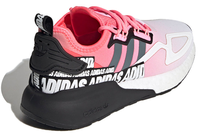 (WMNS) adidas ZX 2K Boost 'Wordmark Heel Stripe - Semi Solar Red' FX7049