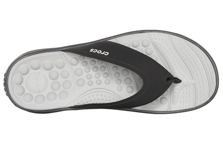 Crocs Reviva Flip-Flops White Black 205715-060