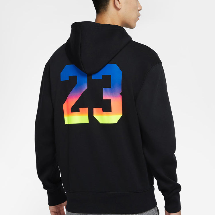 Air Jordan Solid Color Athletic Fleece Lined Zipper Hooded Jacket Men's Black CU9123-010