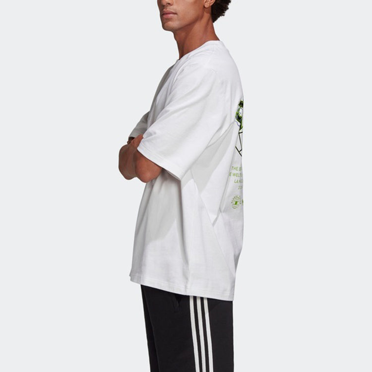 adidas originals Graphic Tee 3 Graffiti Printing Round Neck White GK5901