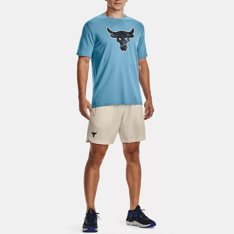 Under Armour Project Rock Brahma Bull Short Sleeve T-shirt 'Sky Blue' 1371214-416
