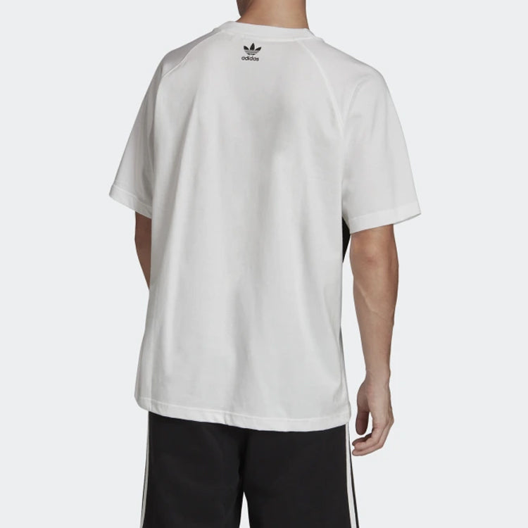 adidas originals Big Trefoil Boxy Tee Large Logo Printing Short Sleeve White FM9903