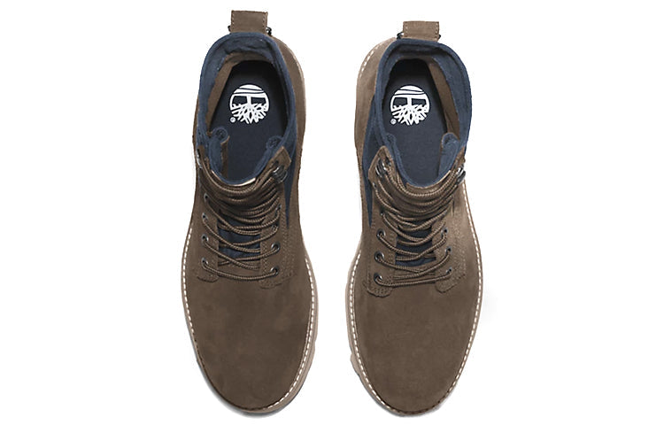 Timberland Vibram Waterproof Leather and Fabric Boots 'Olive Green Suede' A5MAR901