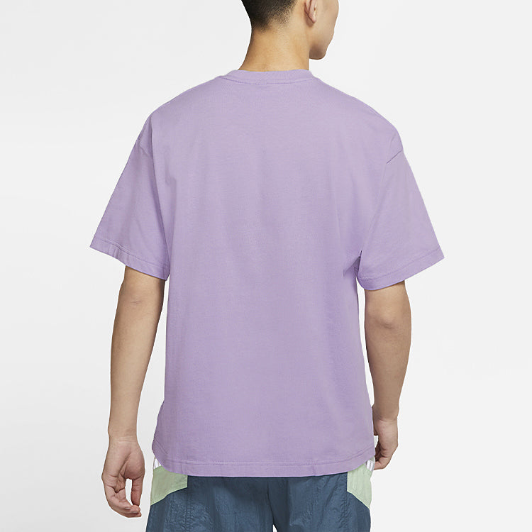 Nike Lab Solo Swoosh Basic Sports Short Sleeve Purple DA0321-563