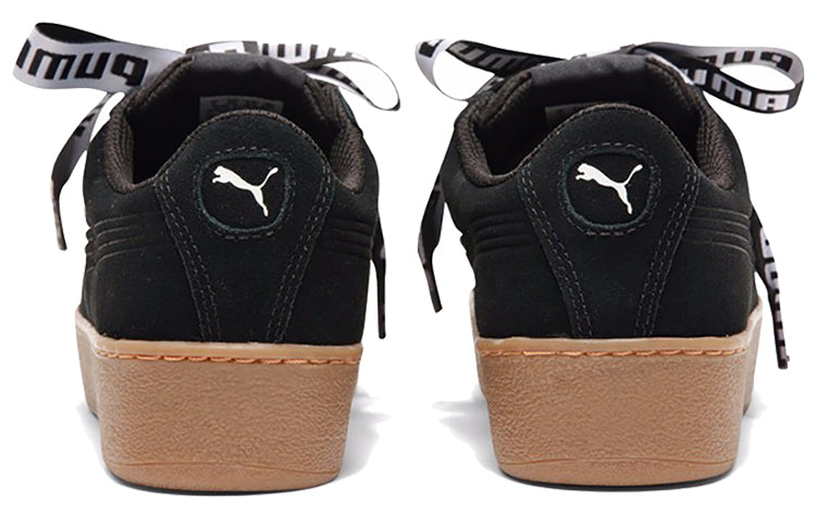(WMNS) PUMA Vikky Platform Ribbon 'Black Brown' 365314-01