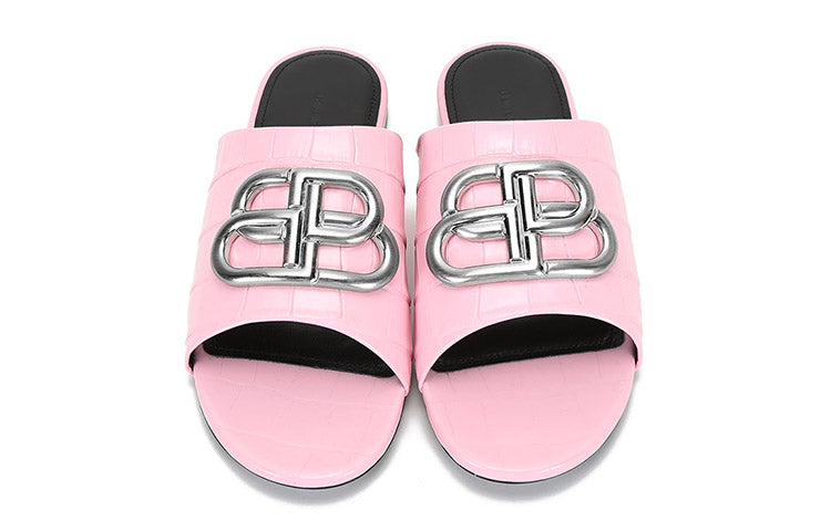 (WMNS) Balenciaga BB Cosy Mules 'Pink Black' 629537WA9D35681