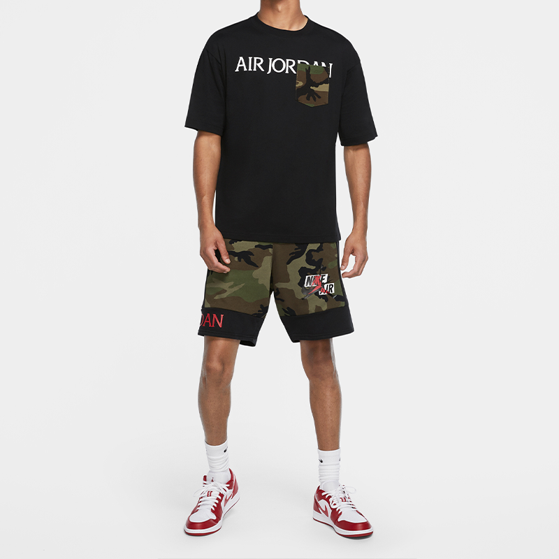 Air Jordan Camo Mashup Camouflage Pocket Male Black CZ0595-010