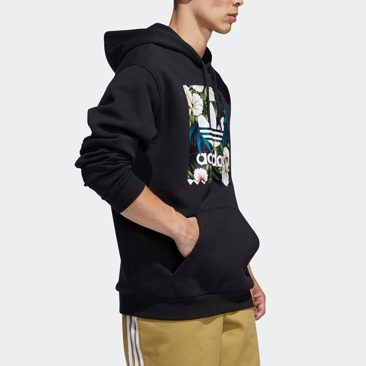 adidas originals Adifloral Hoody Sweatshirt For Men Black FM7305