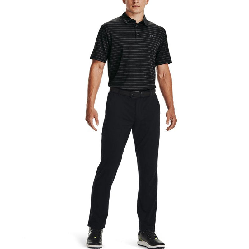 Under Armour Playoff Core Stripe Polo Shirt 'Black' 1351130-001
