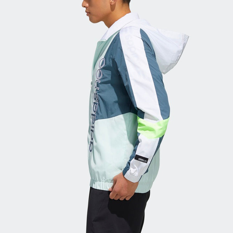 Men's adidas neo SS TT / WB Sports Dotted Green Jacket FN6528
