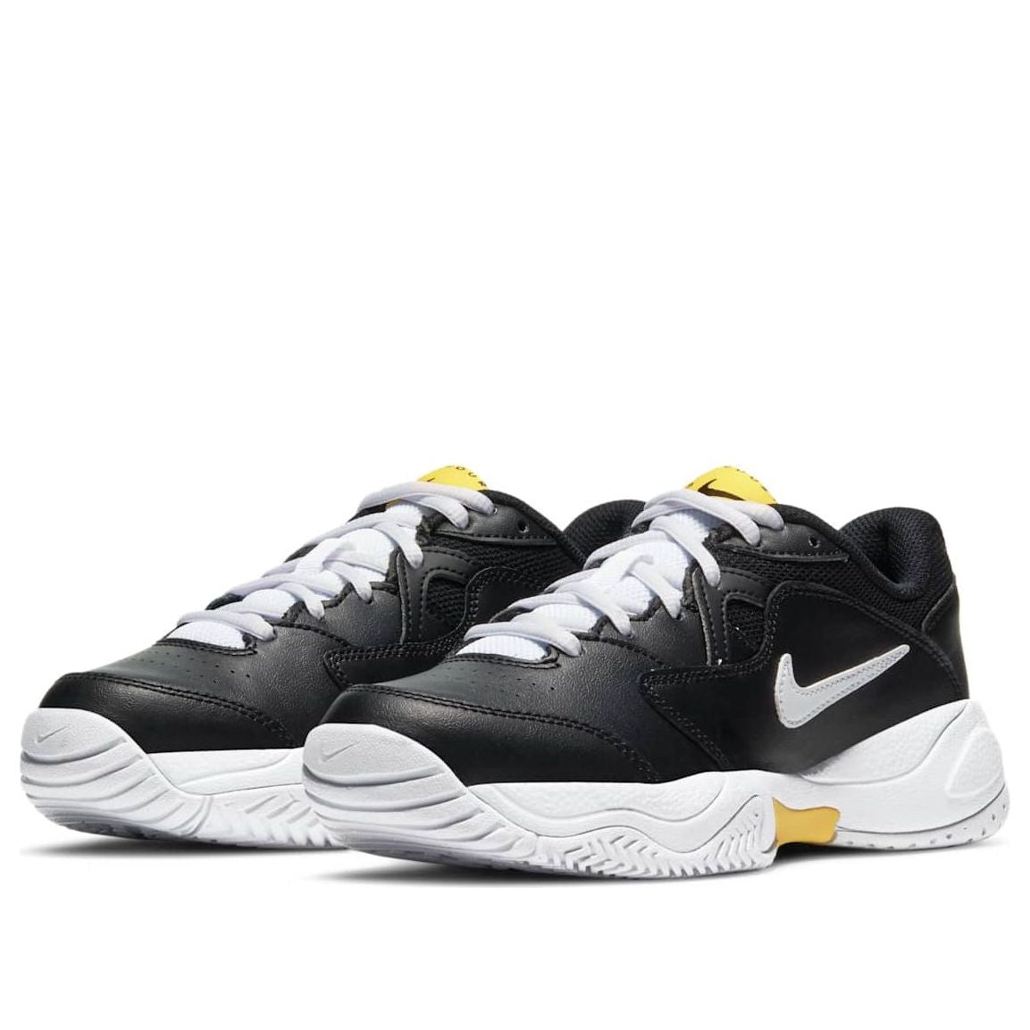 (GS) Nike Court Jr. Lite 2 'Black Yellow White' CD0440-002