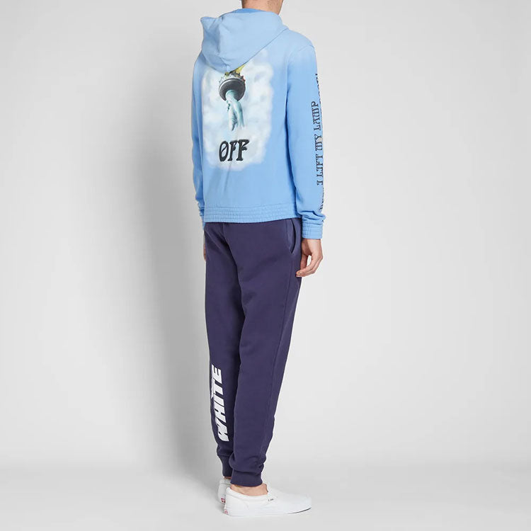 Off-White Statue of Liberty Cotton Long Sleeves Blue OMBB034E181920153199