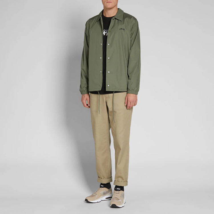 Stussy Back LOGO Printing Coach Jacket Unisex Green 115394