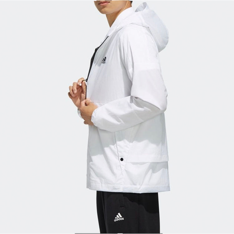Men's adidas Back Logo Woven Jacket White EH3768