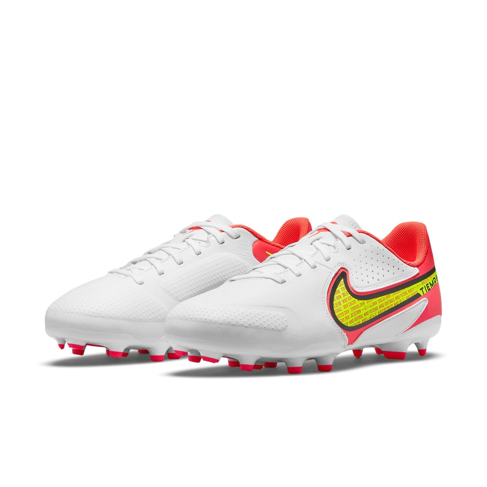 (GS) Nike K Jr Tiempo Legend 9 Academy MG Soccer Shoes White/Red DA1333-176