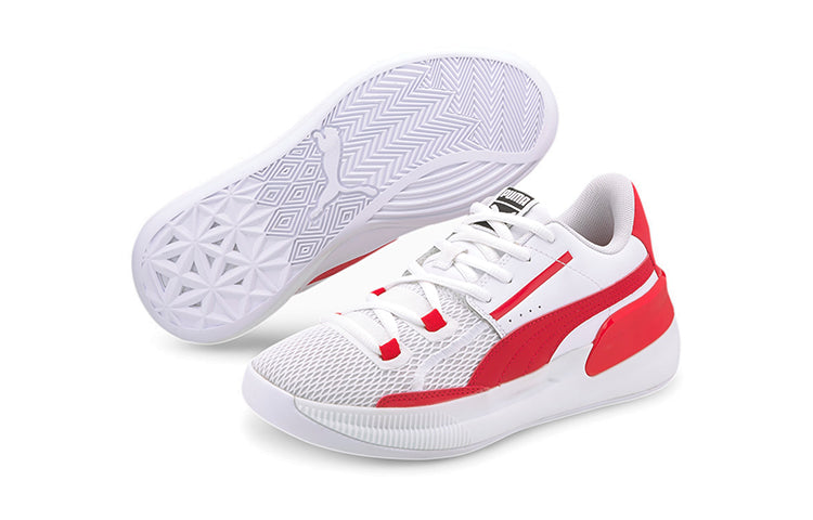 (GS) PUMA Clyde Hardwood Team Low 'White Red' 194455-04