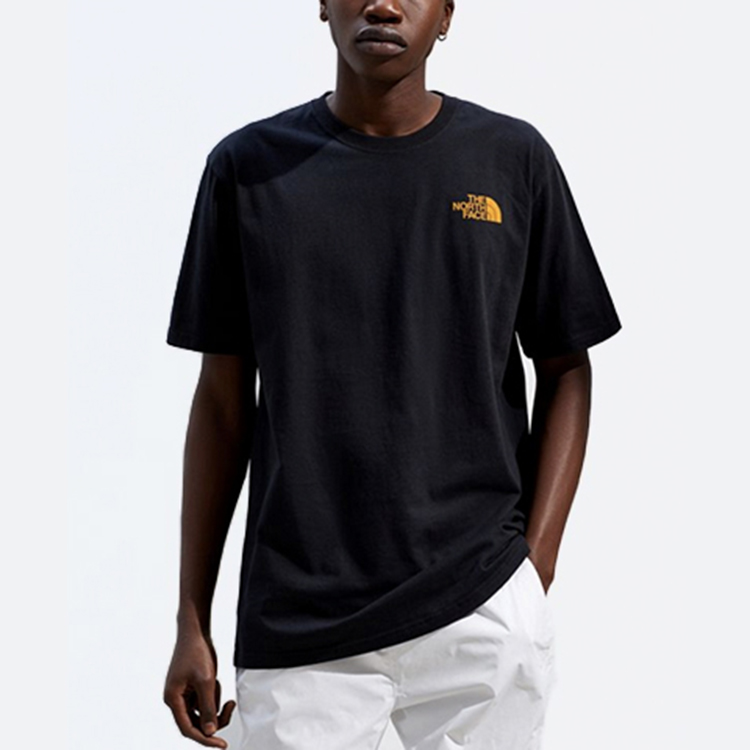 THE NORTH FACE Box Logo Printing Short Sleeve Couple Style Black NF0A554OAKX