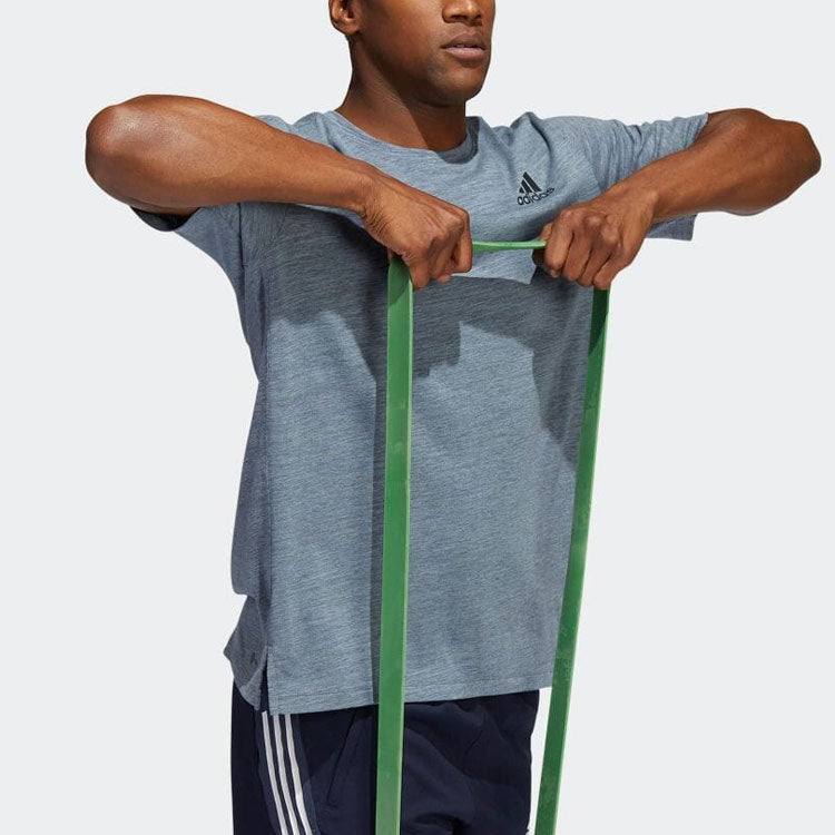 Men's adidas Solid Color Casual Round Neck Pullover Short Sleeve Gray T-Shirt HE6790