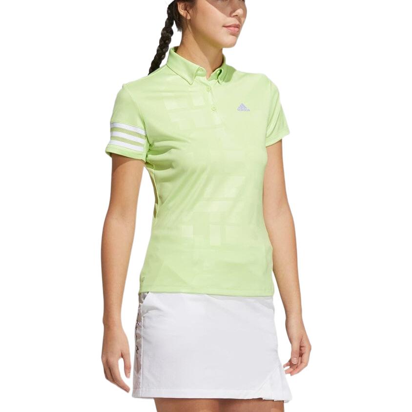 (WMNS) adidas AEROREADY Debossed Polo Shirt Asia Sizing 'Green' HA0231