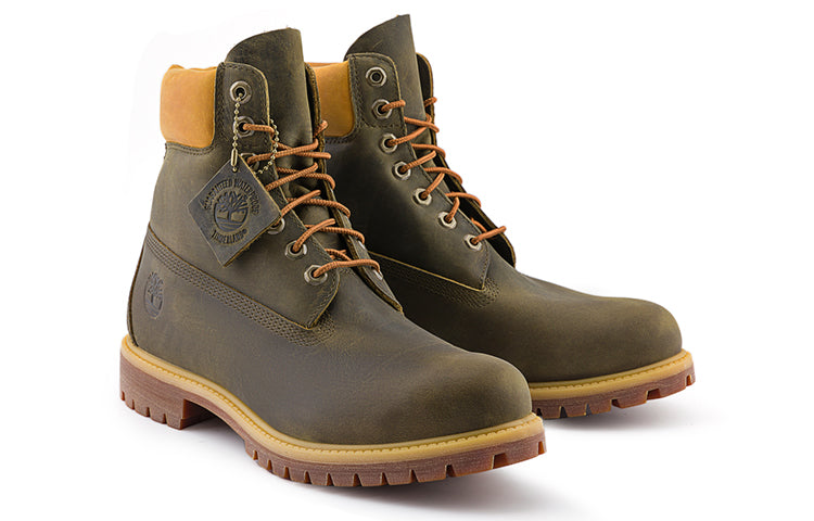 Timberland Premium 6 Inch Waterproof Boot 'Olive Green Yellow' A6291
