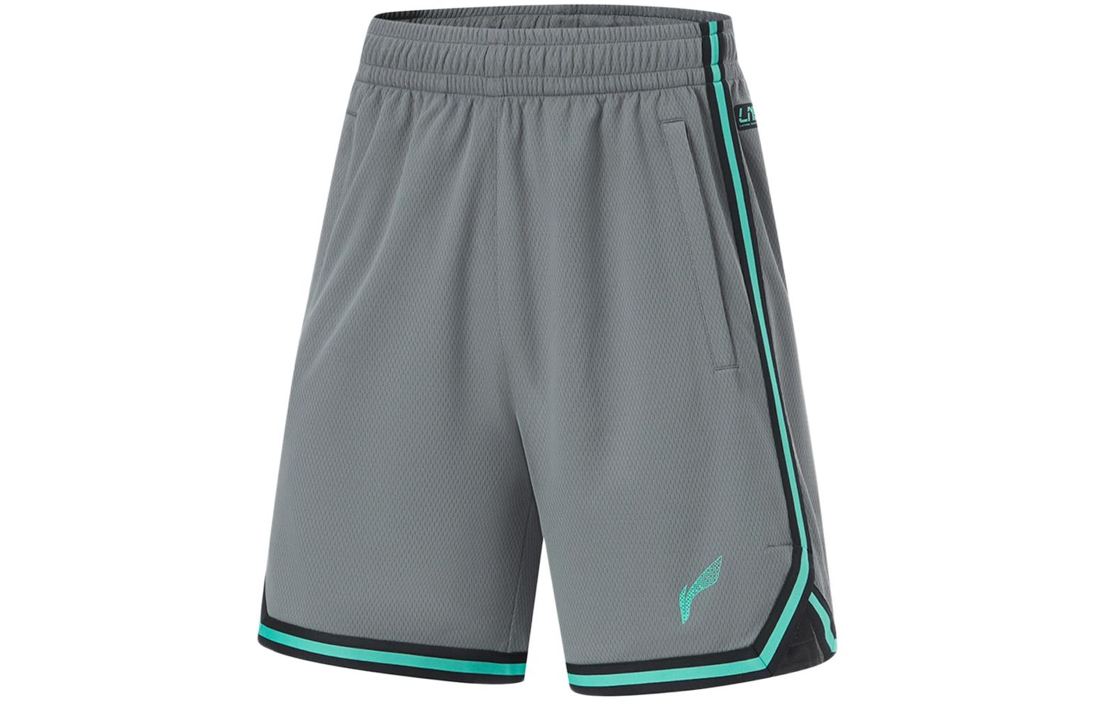Li-Ning CBA Logo Basketball Suit 'Grey Green' AATU019-8