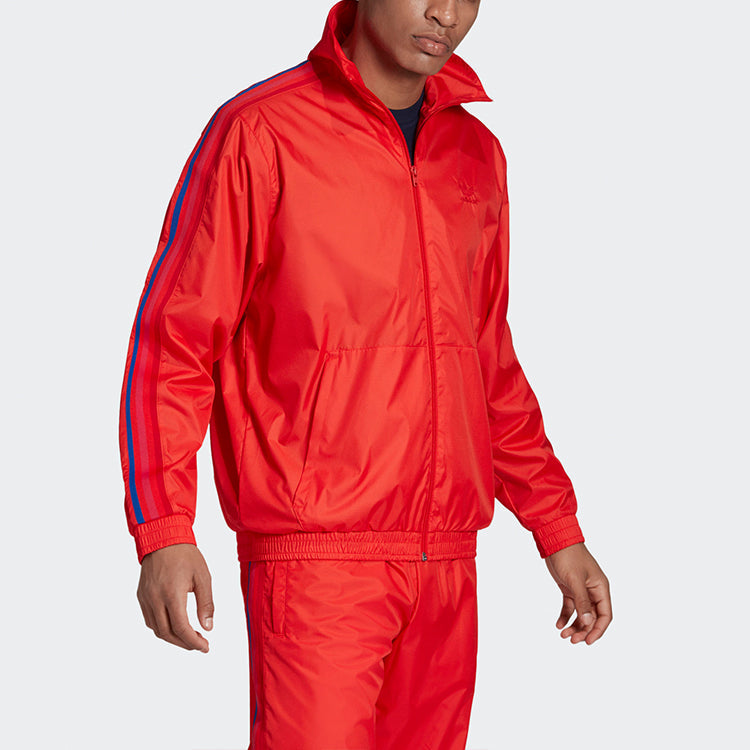 adidas originals 3D Trefoil Track Top 3D Casual Jacket Red GE6248