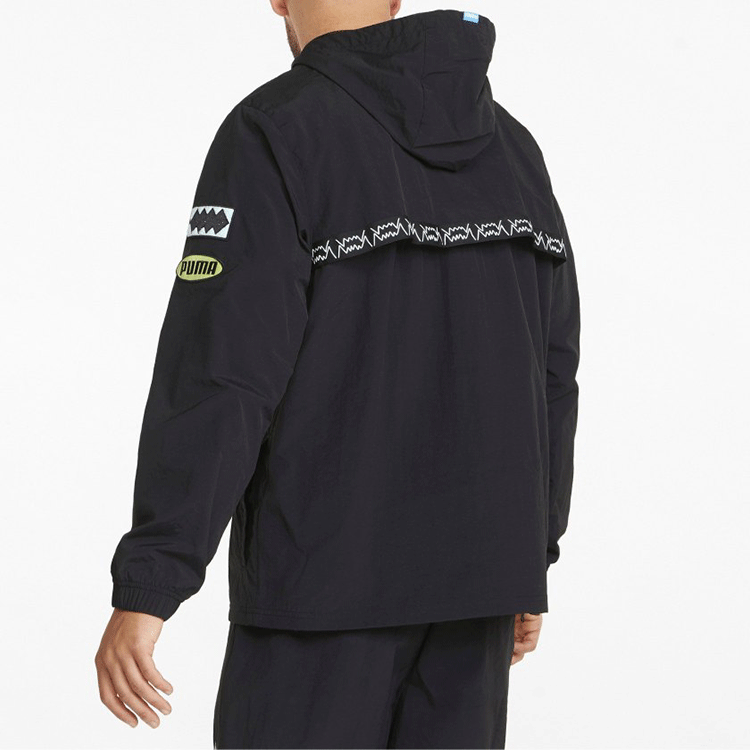 PUMA Short Corner Basketball Windbreaker Jacket 'Black' 534185-01