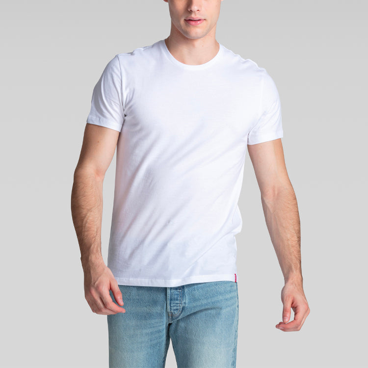 Men's Levis Cotton Round Neck Short Sleeve 2 White 79541-0000