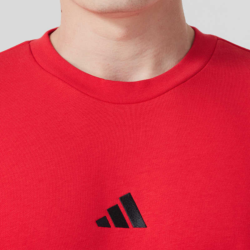 adidas Essentials 3 Stripes Long Sleeves T-Shirt Asia Sizing 'Red' JE6373