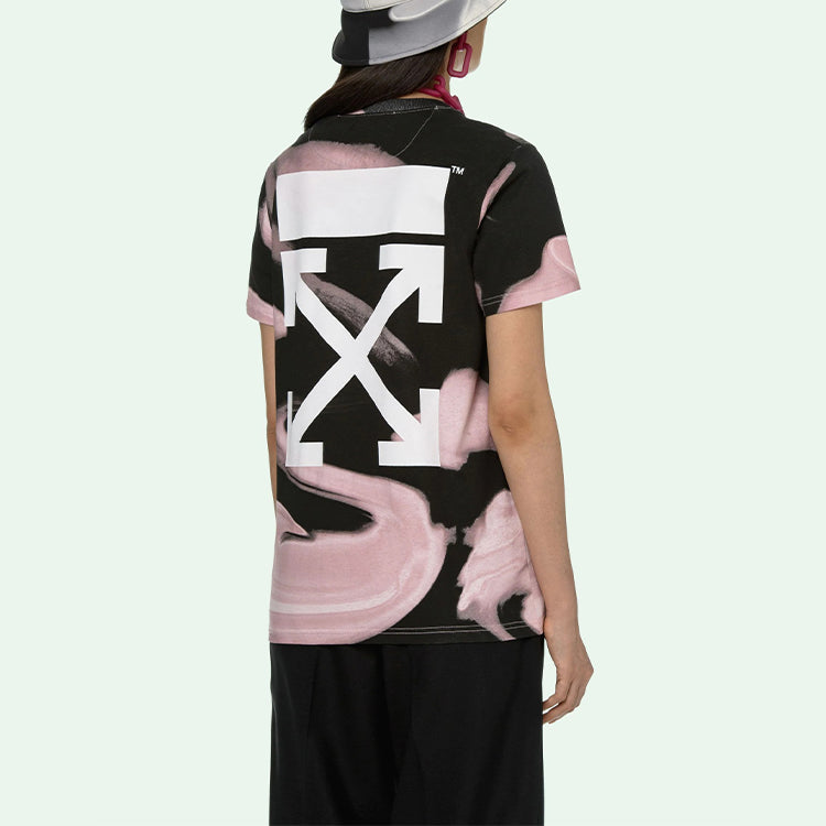 (WMNS) Off-White Liquid Melt Casual Tee 'Nude White' OWAA049R21JER0023101
