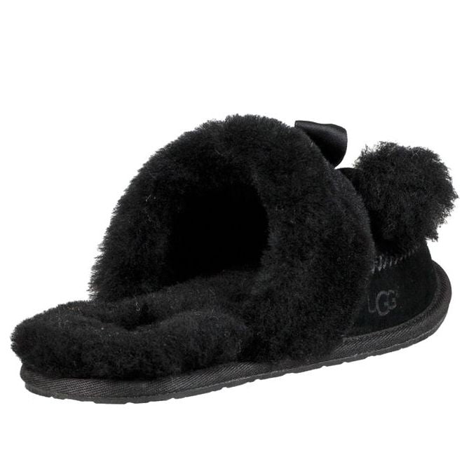 (WMNS) UGG Hafnir Slippers 'Black' 1017544-BLK