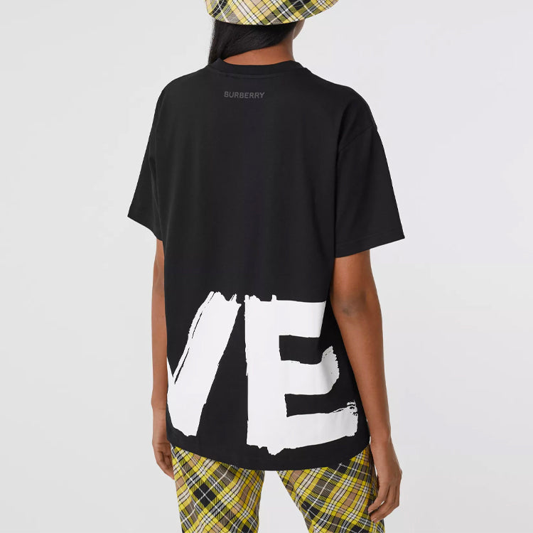 Burberry Love Prints Circle Short-sleeved / collar Black 80373021